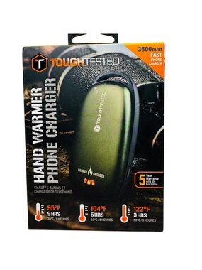 Tough Tested 3600mAh Hand Warmer Phone Charger Green